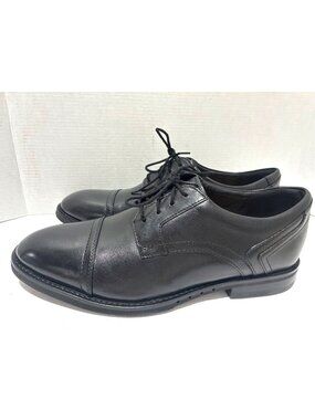Clark Unstructured Men's Dresslite Cap Toe Oxford color black size 11.5
